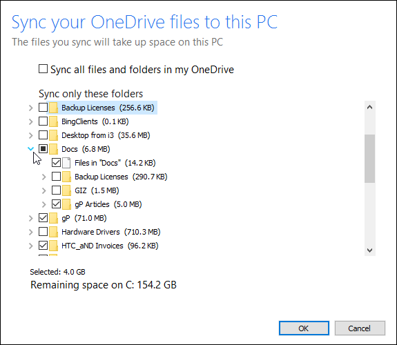 change default onedrive folder