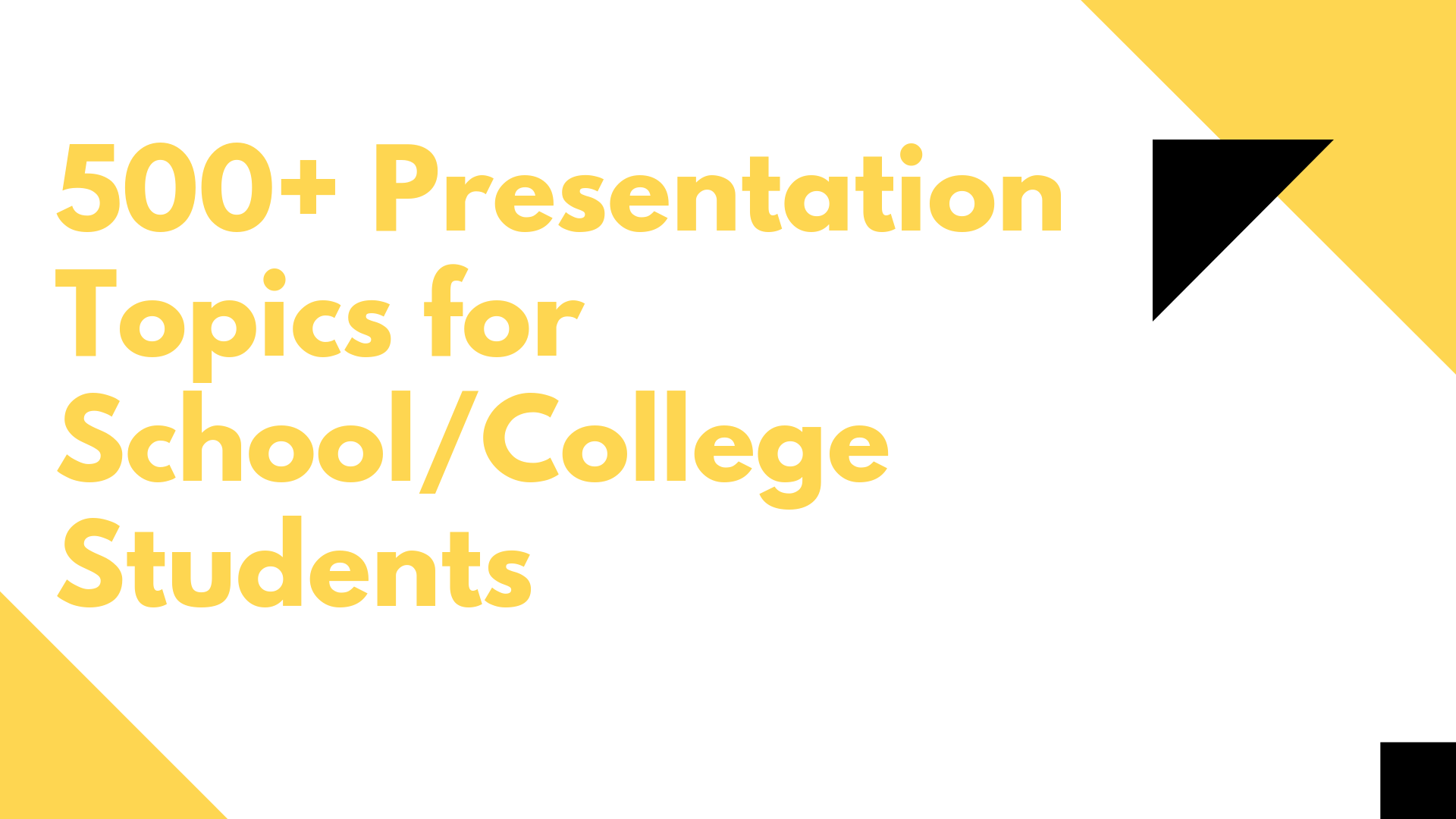 presentation topics for students in english easy